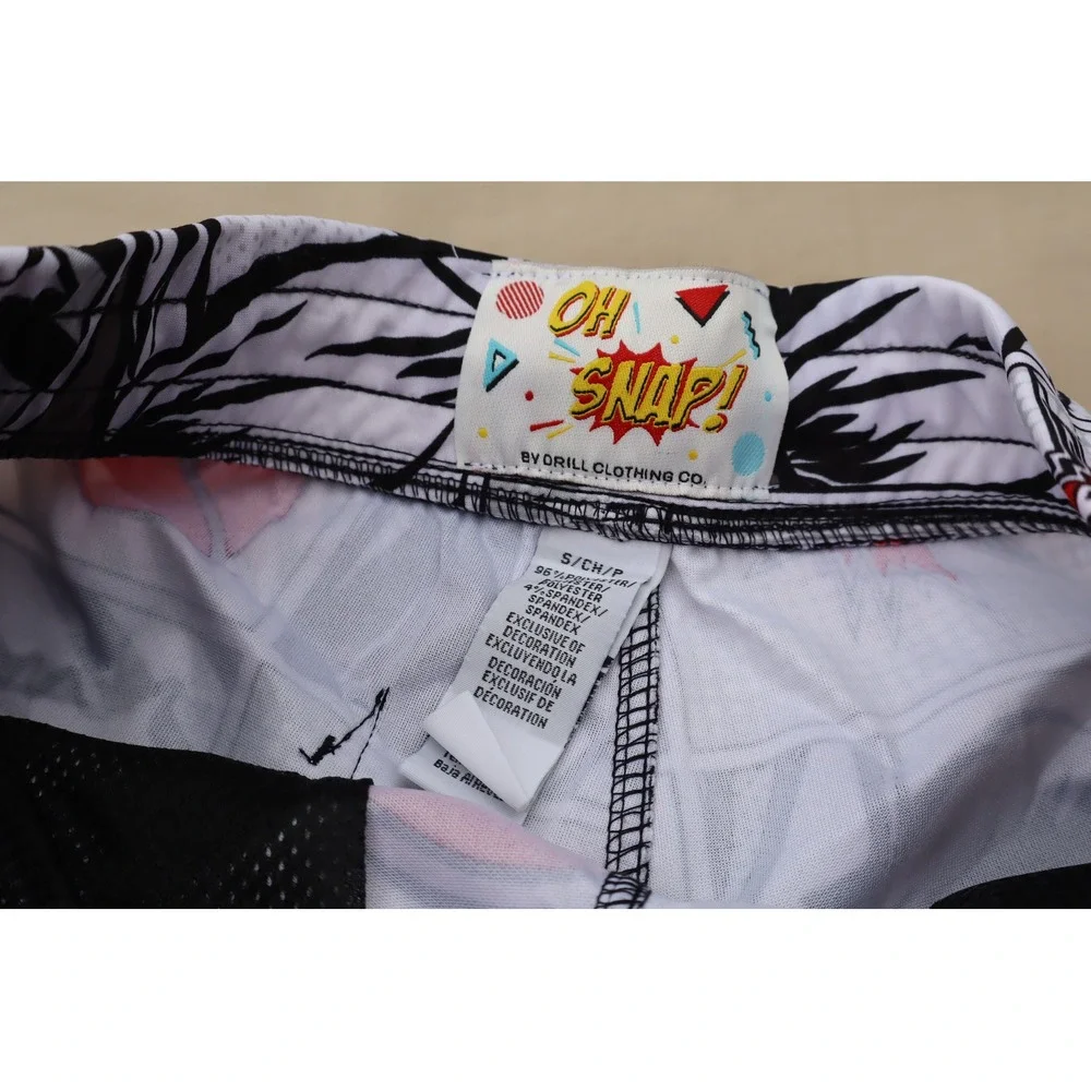 Oh Snap! By Drill Clothing Co Mens Pop Art Comic Swim Trunks Red Lips Small NEW